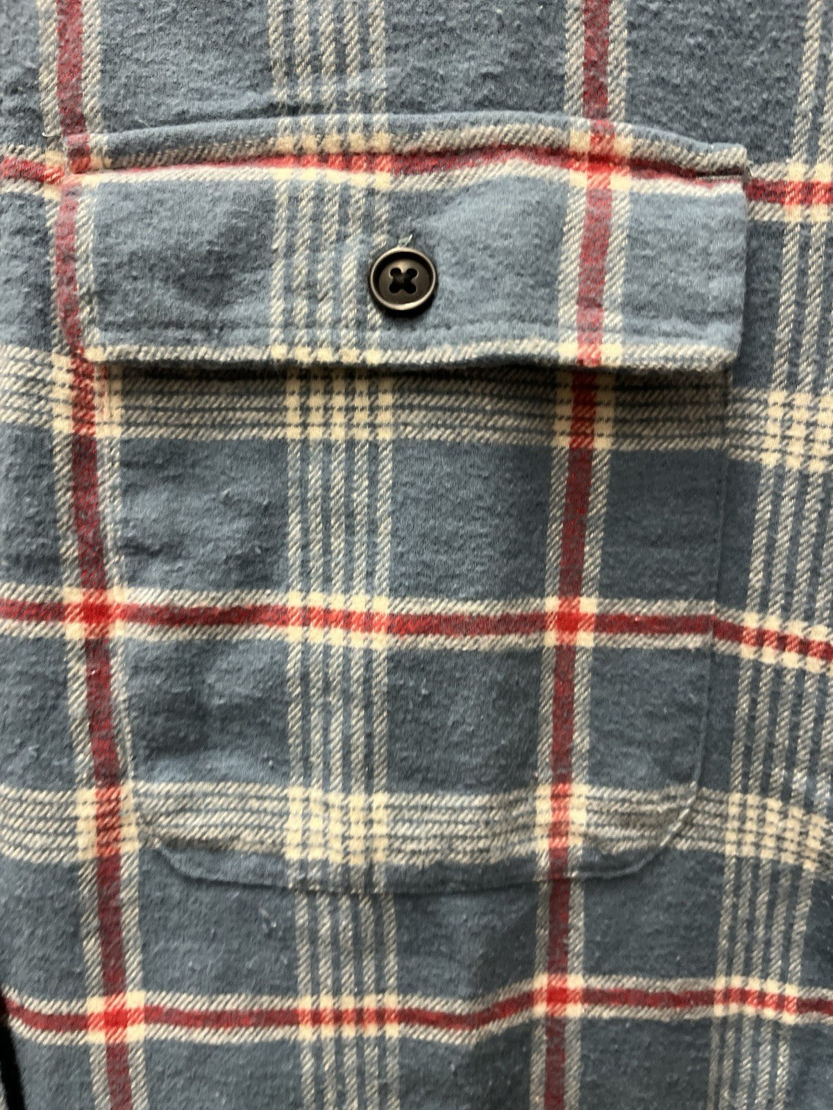Lucky Brand Men’s Plaid Flannel Classic Fit Long Sleeve Pockets Shirt L