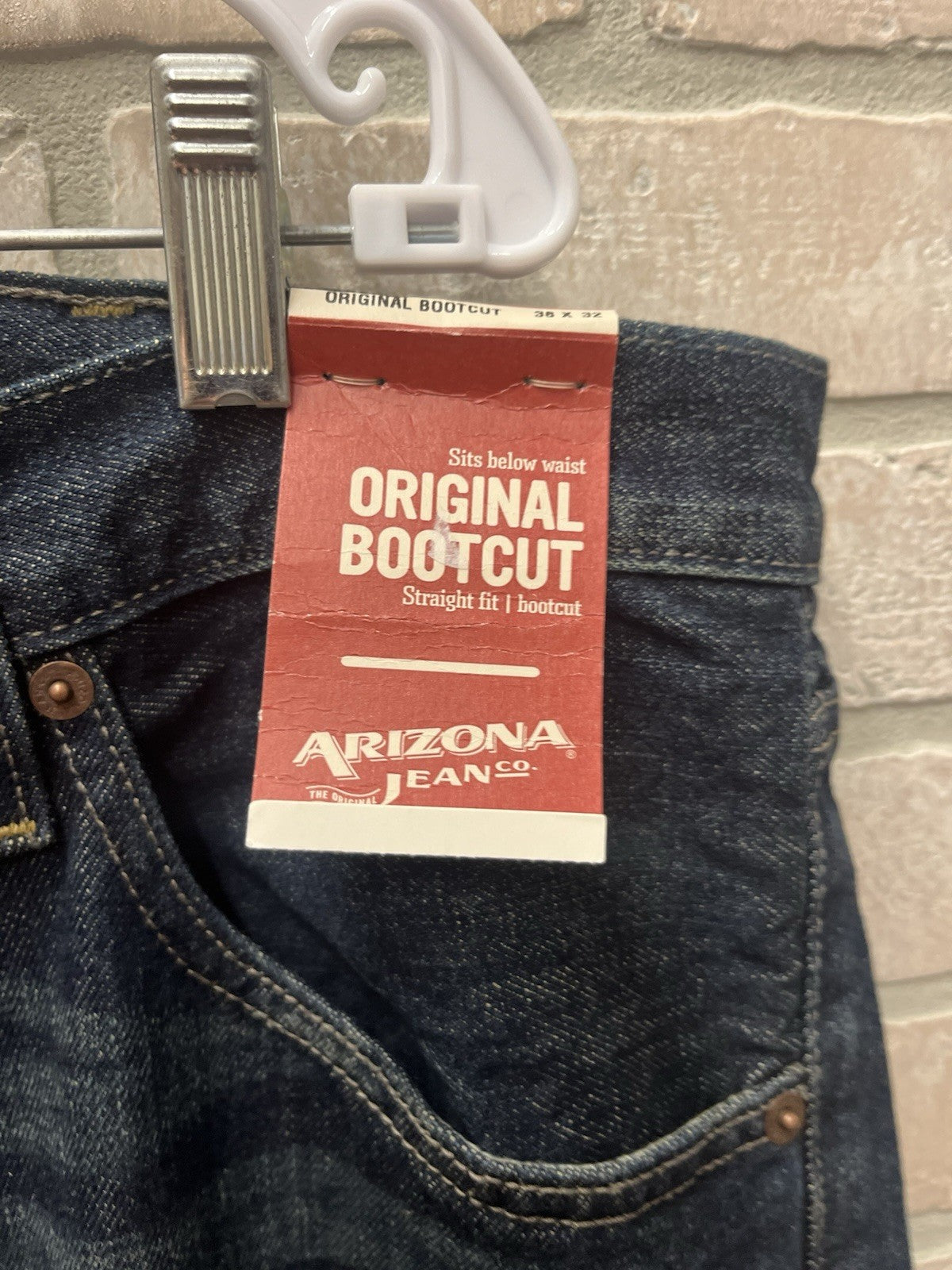 Arizona Jean Company Boot Cut Denim Jeans Men's 38x32 Light Wash