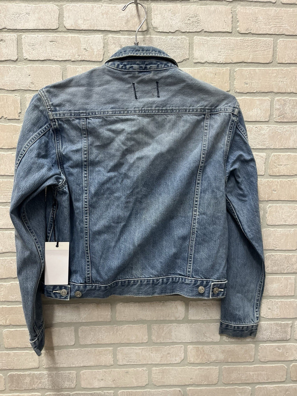 Ladies denim jacket Sz S with pockets paper denim company NWT