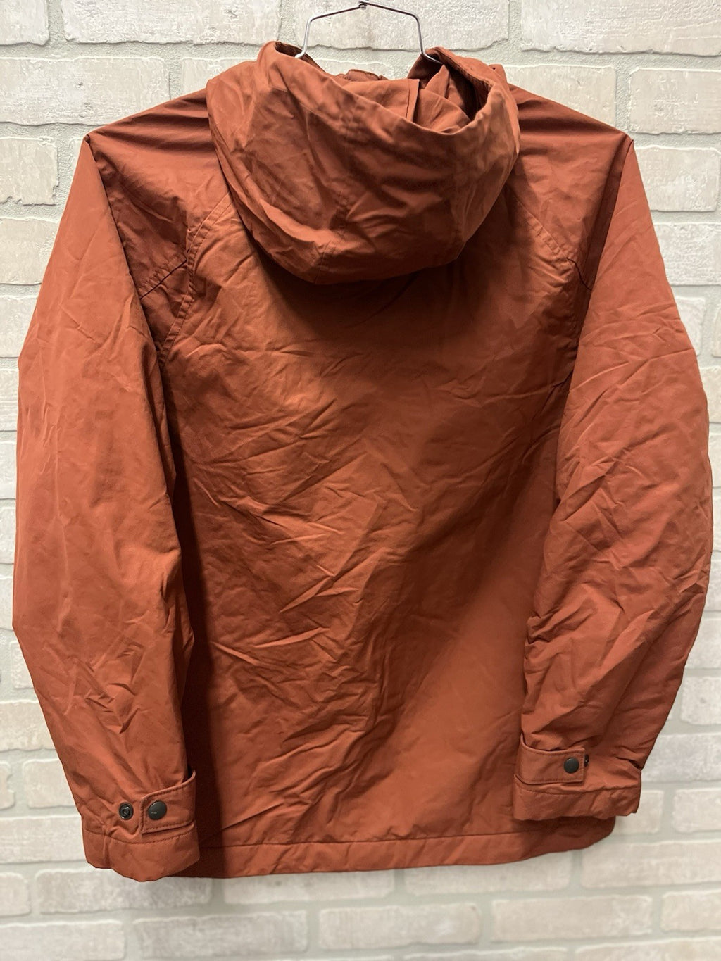 Gap Men's Soft Solid Relaxed Full Zip button  Hooded Jacket  True orange Sz M