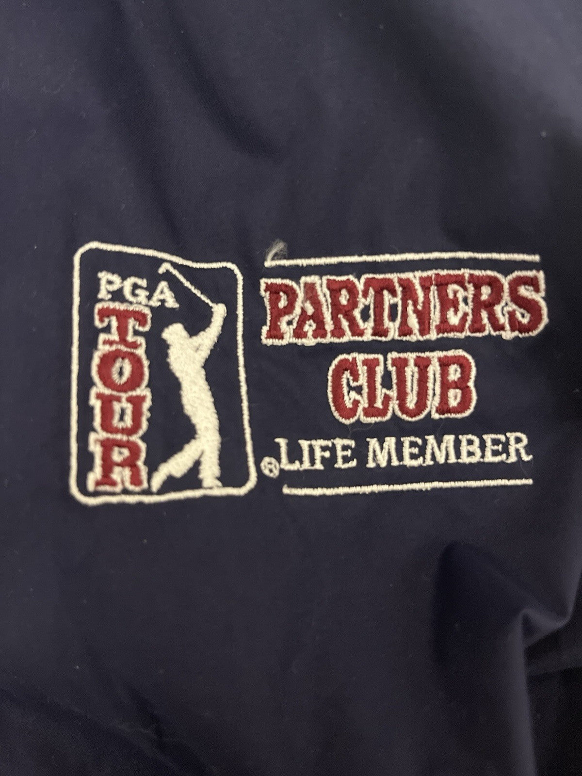 PGA Tour Jacket Partners Club Lifetime Member Y2K Full Zip Blue Men Medium