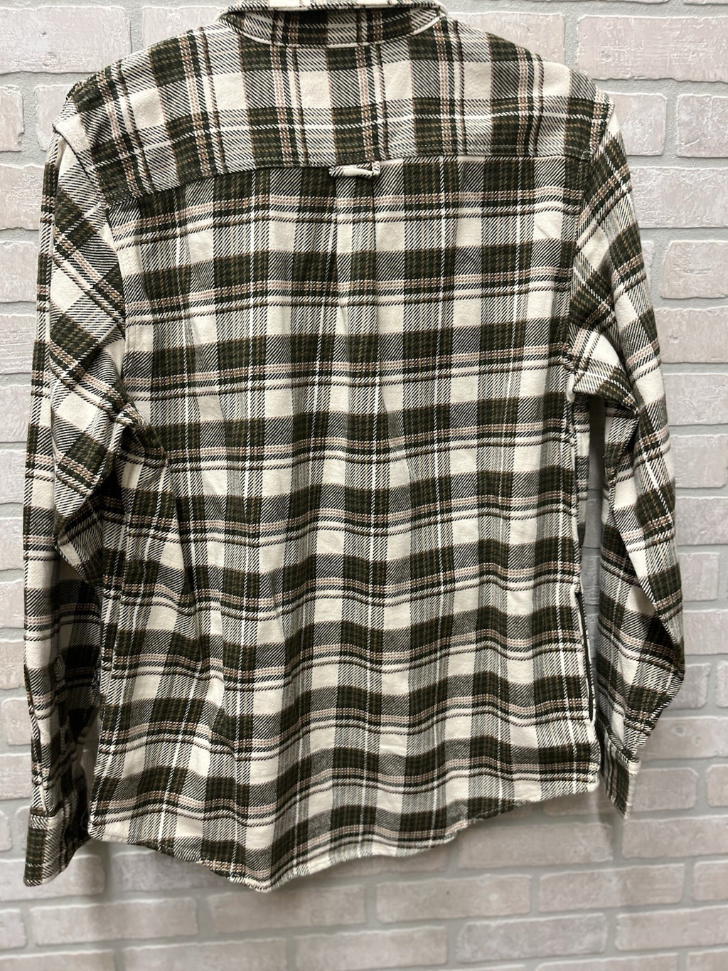 Orvis big bear flannel shirt for men Sz L thick Green Pine plaid NWT