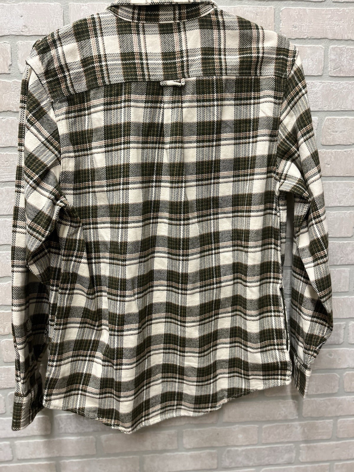 Orvis big bear flannel shirt for men Sz L thick Green Pine plaid NWT