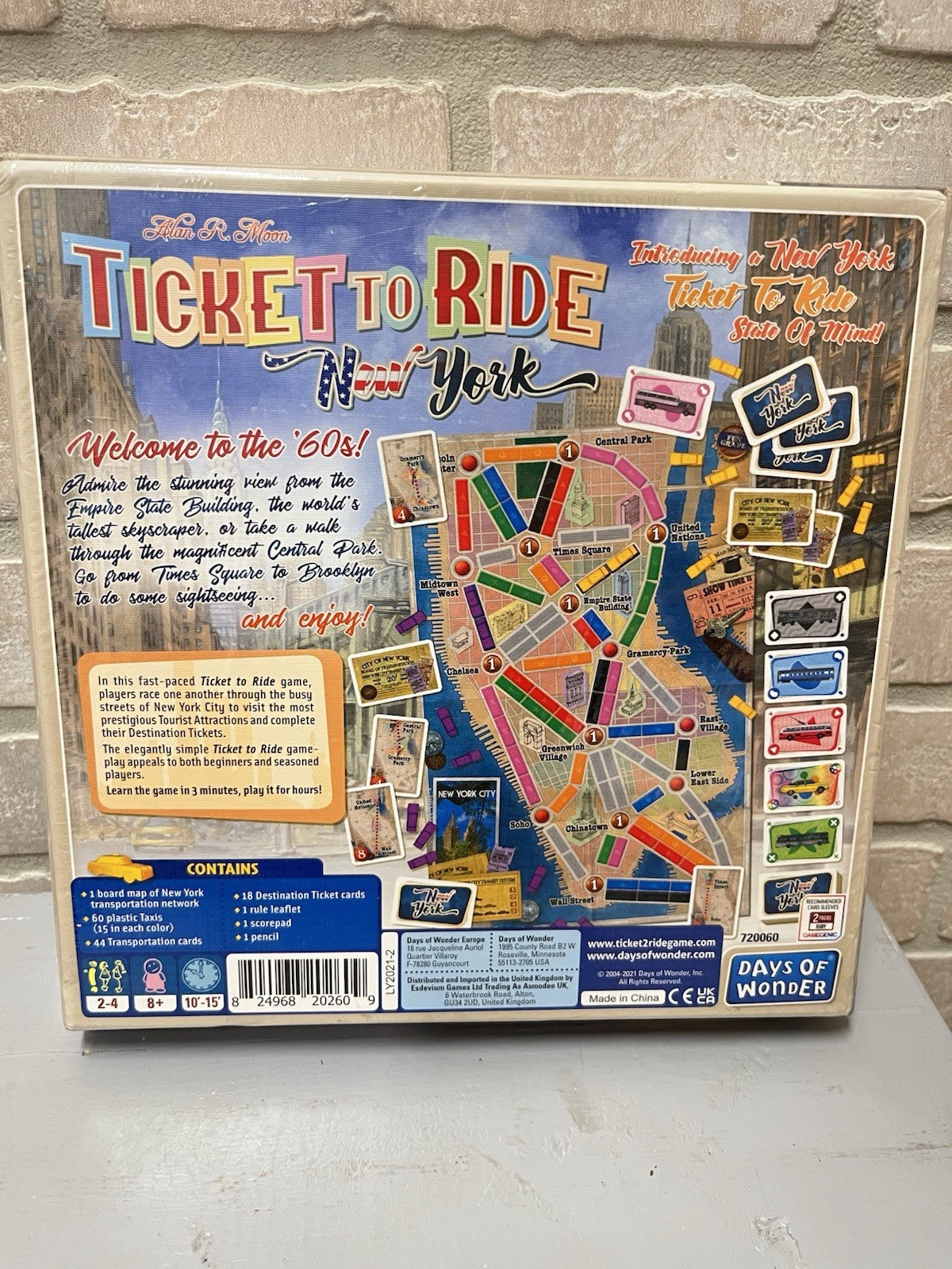 NIB Ticket to Ride New York City Days Of Wonder Strategy Board Game