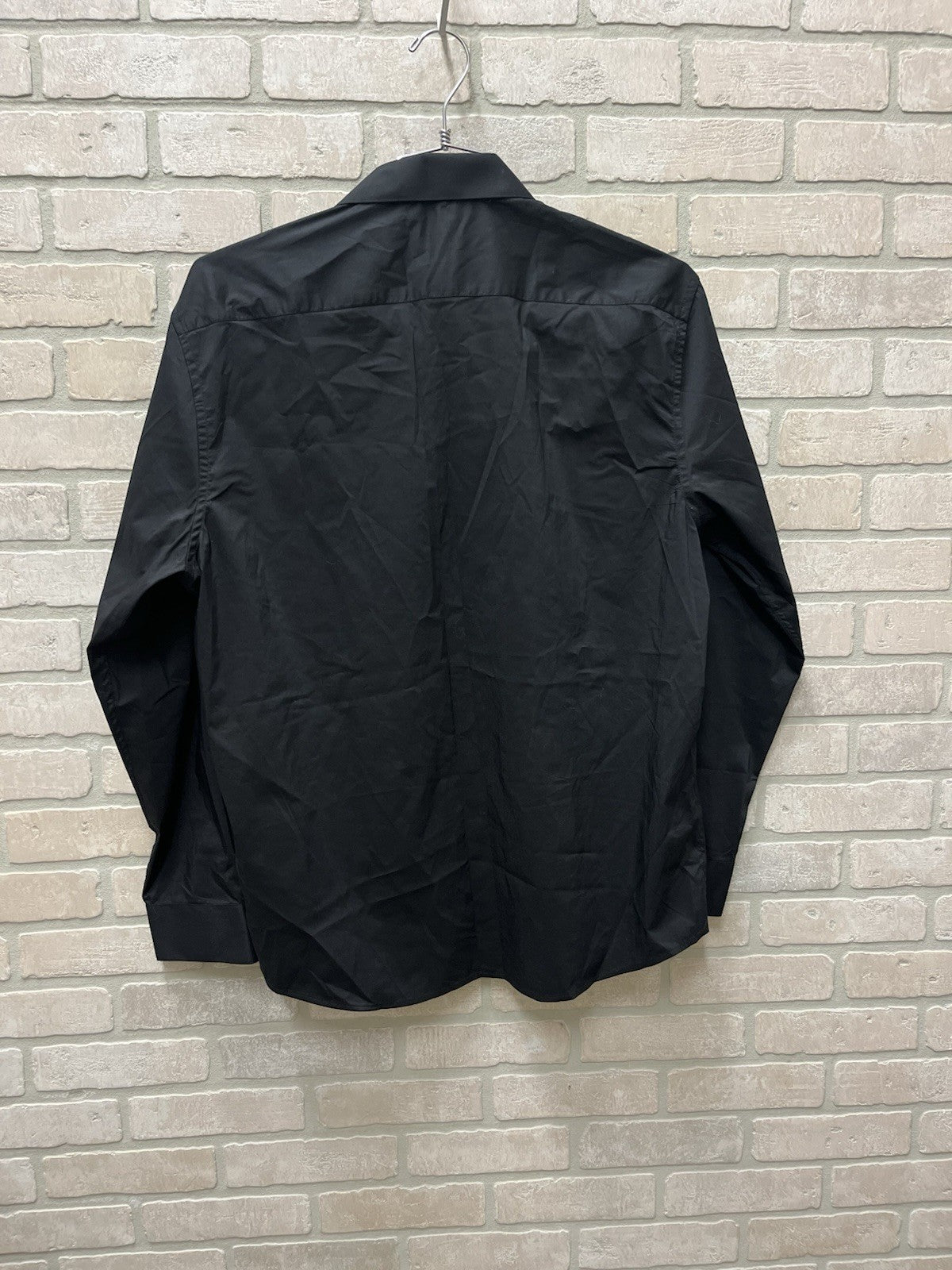 Lucky brand men’s button-down Long sleeve shirt solid black Sz XL catatonic NWT