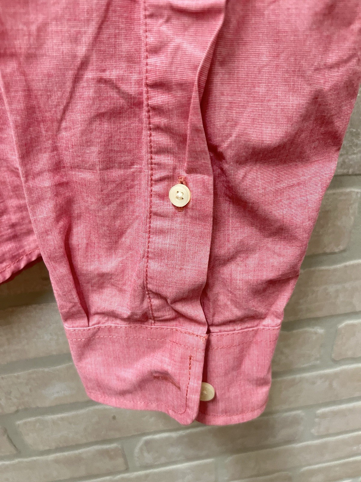 Abercrombie Mens XXL Button Down Shirt Long Sleeve Pink Muscle Fit Business