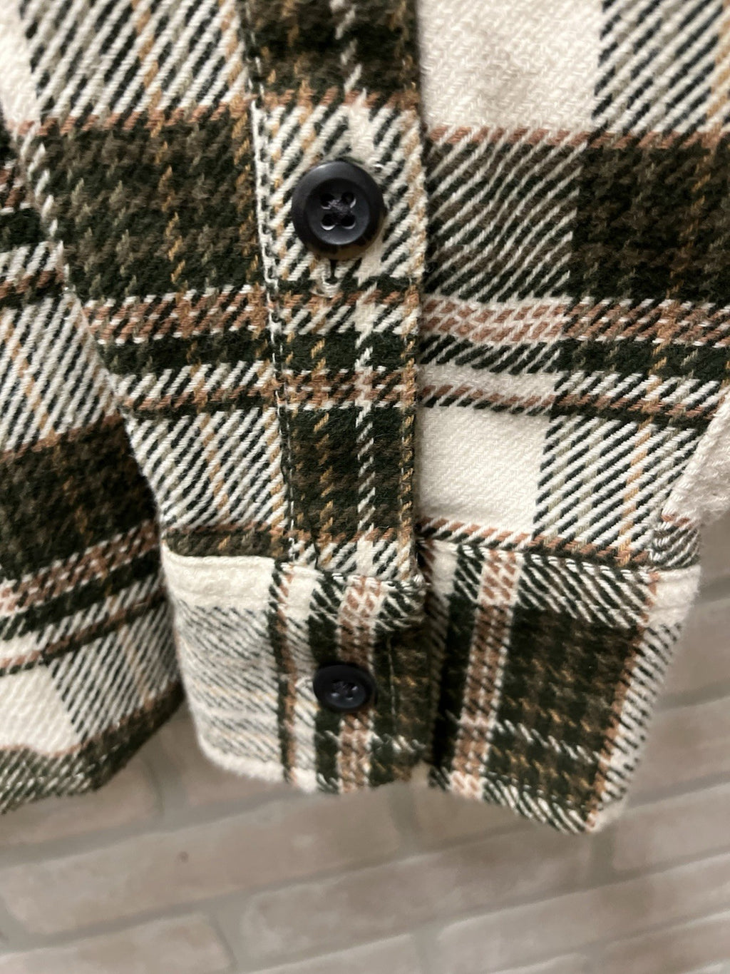Orvis big bear flannel shirt for men Sz L thick Green Pine plaid NWT