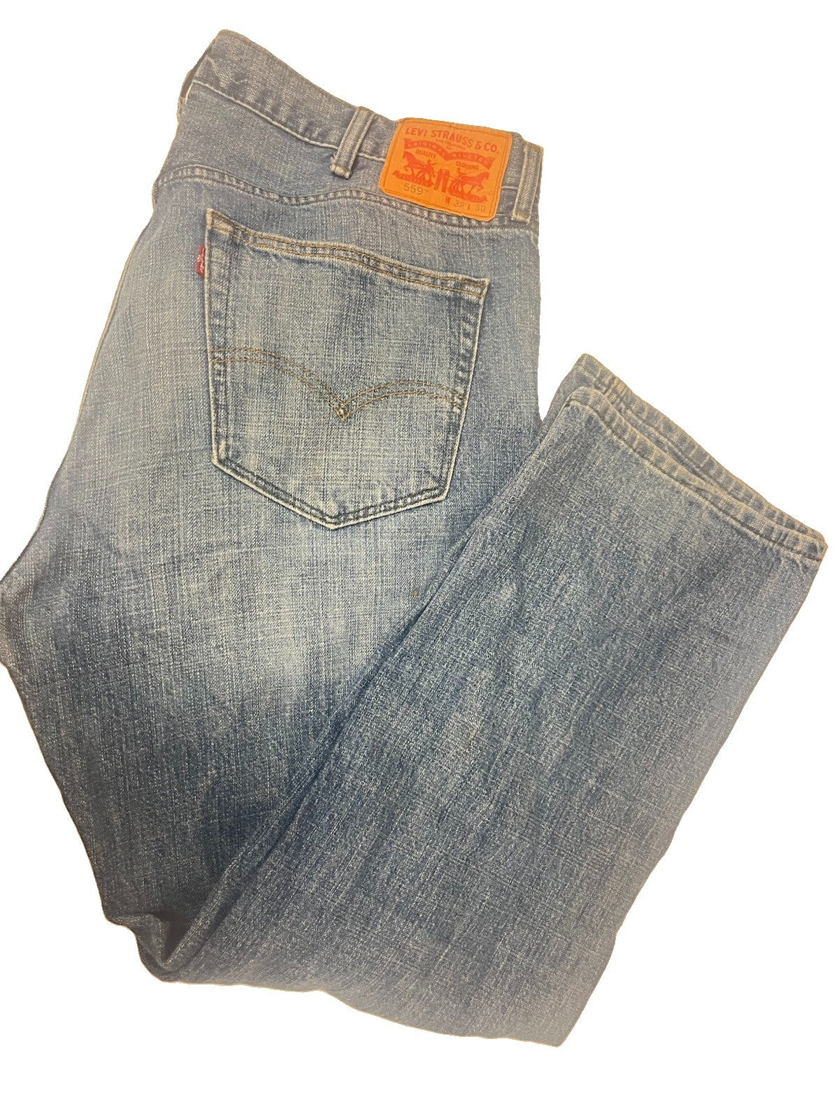 Levi’s 559 Relaxed Straight Jeans Men’s 38x32 Light Wash Denim