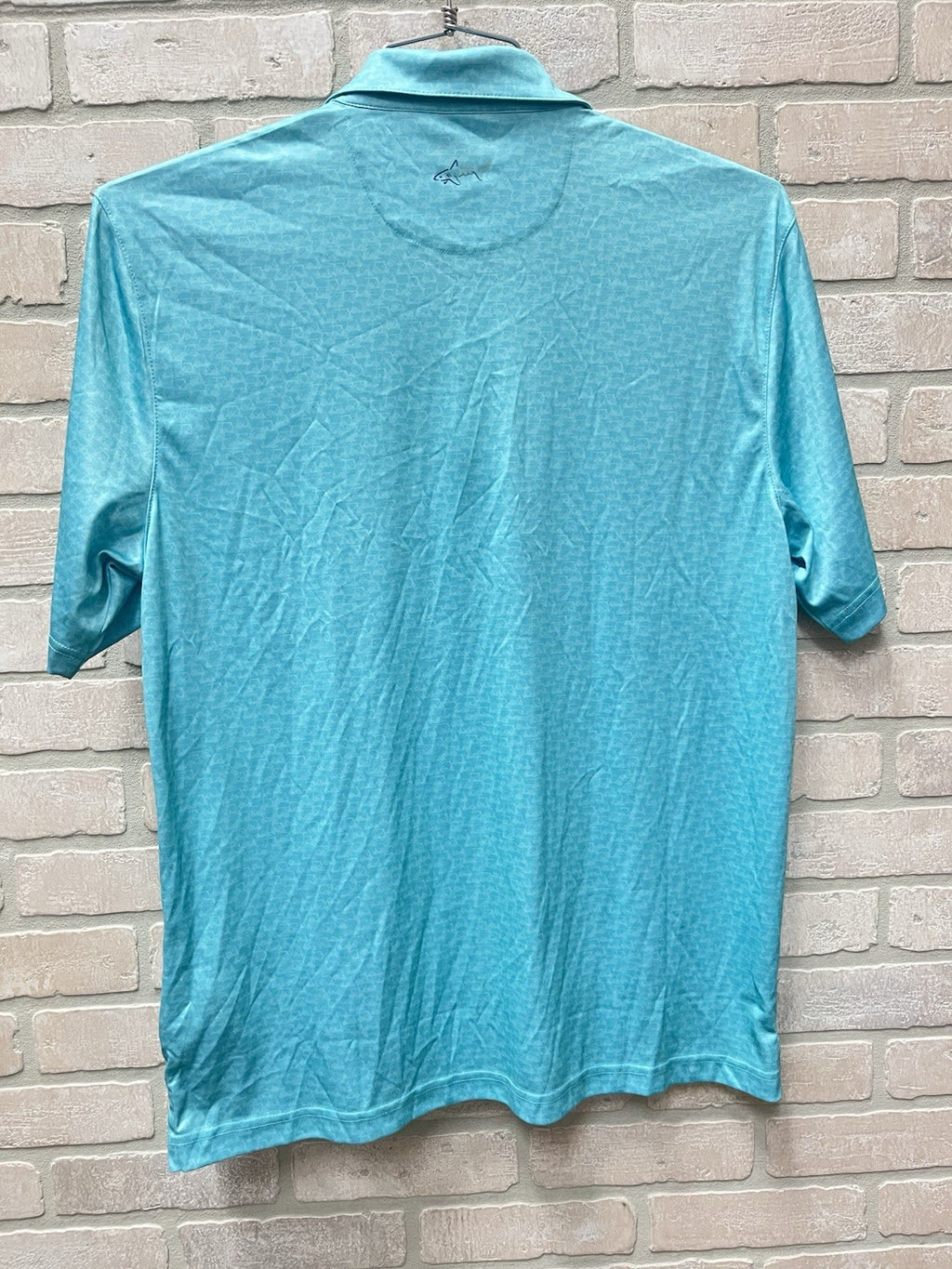 Greg Norman ML75 Performance Golf Polo Shirt Men's Large L Blue  Logo