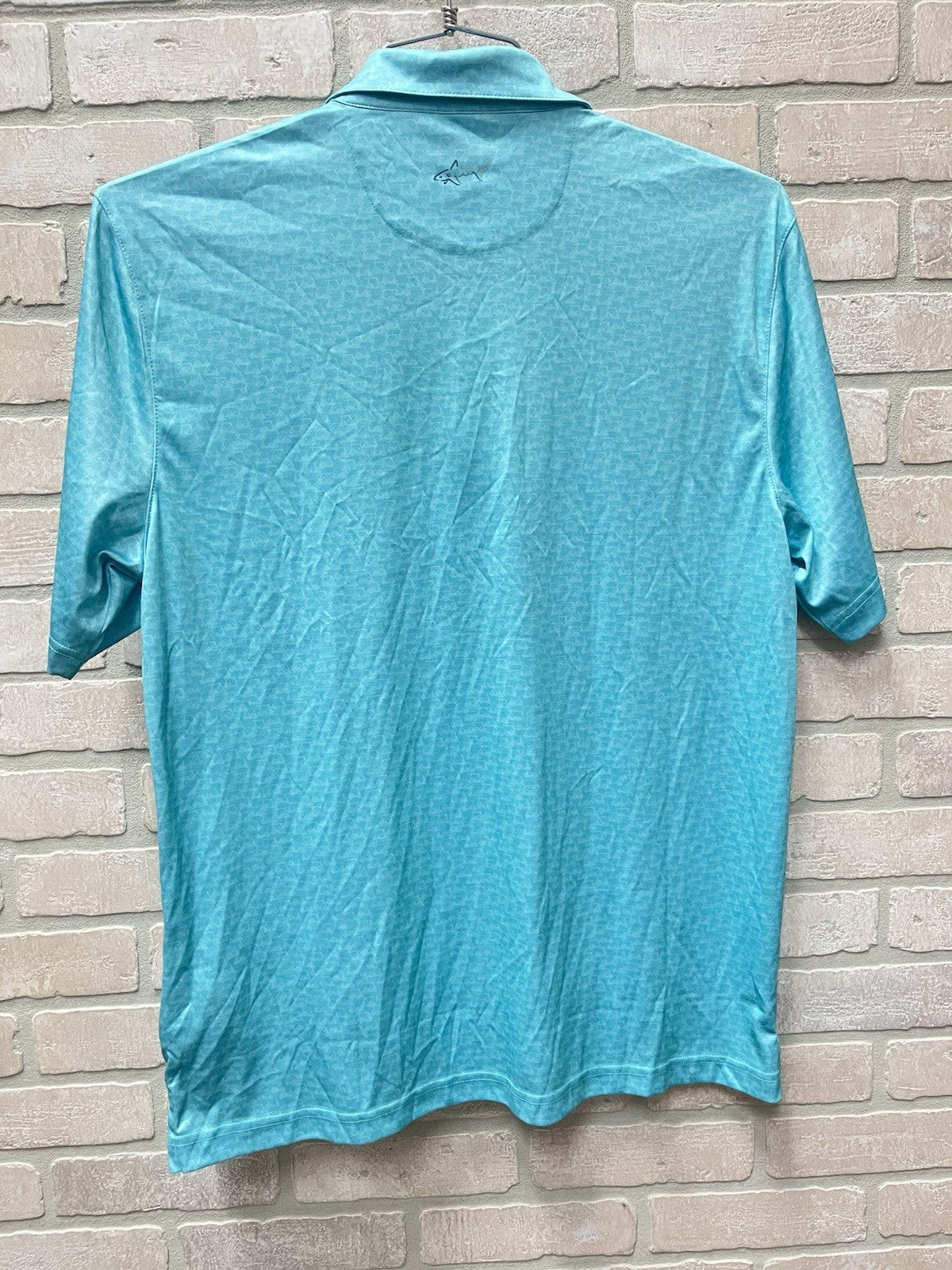 Greg Norman ML75 Performance Golf Polo Shirt Men's Large L Blue  Logo