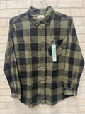 Megellan men’s long sleeve button-down plaid flannel shirt Sz M Lumberjack NWT
