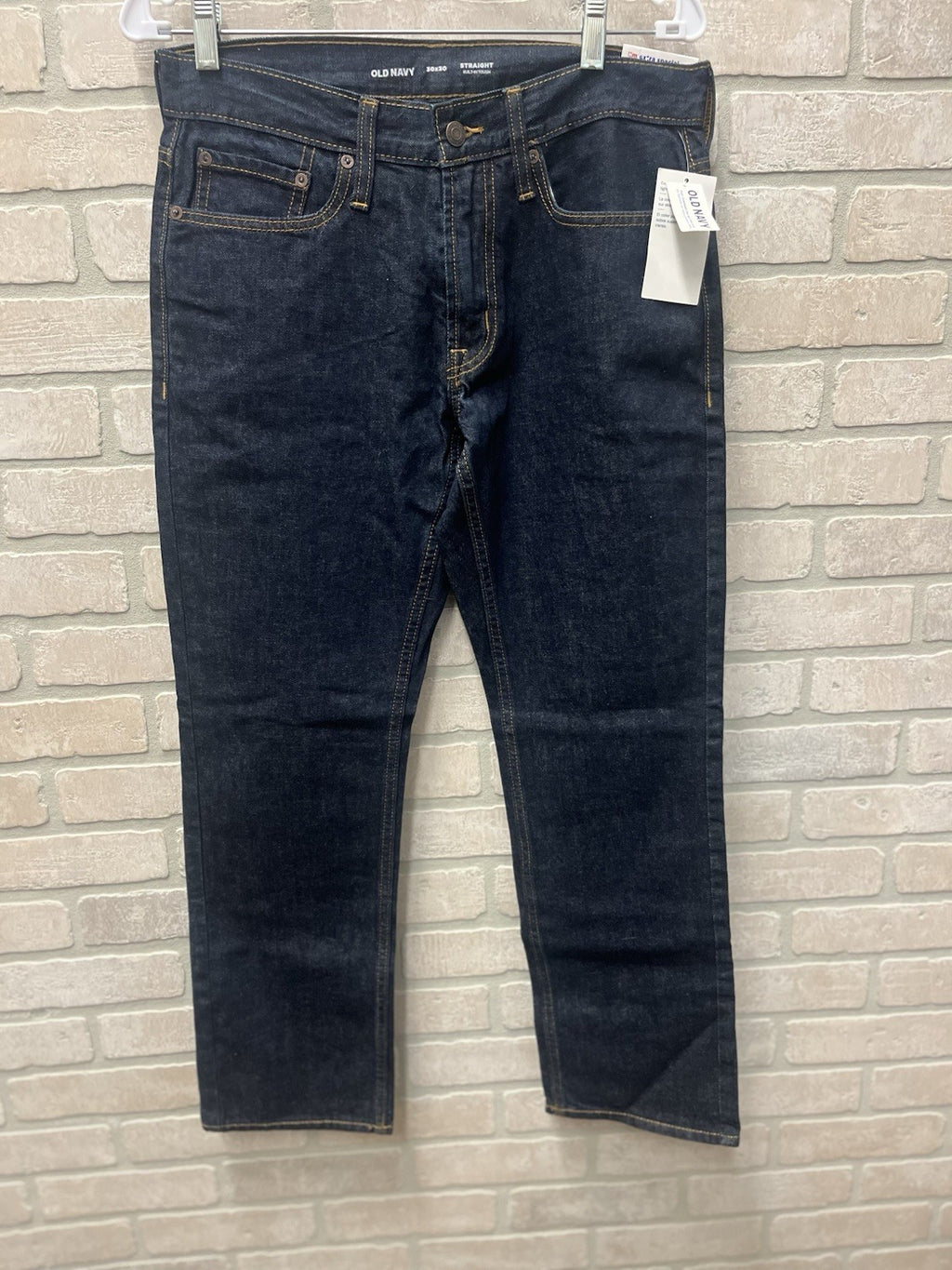 Old Navy Men's Straight Fit Blue  Denim Jeans Stretch 5-Pocket 30x30 NWT