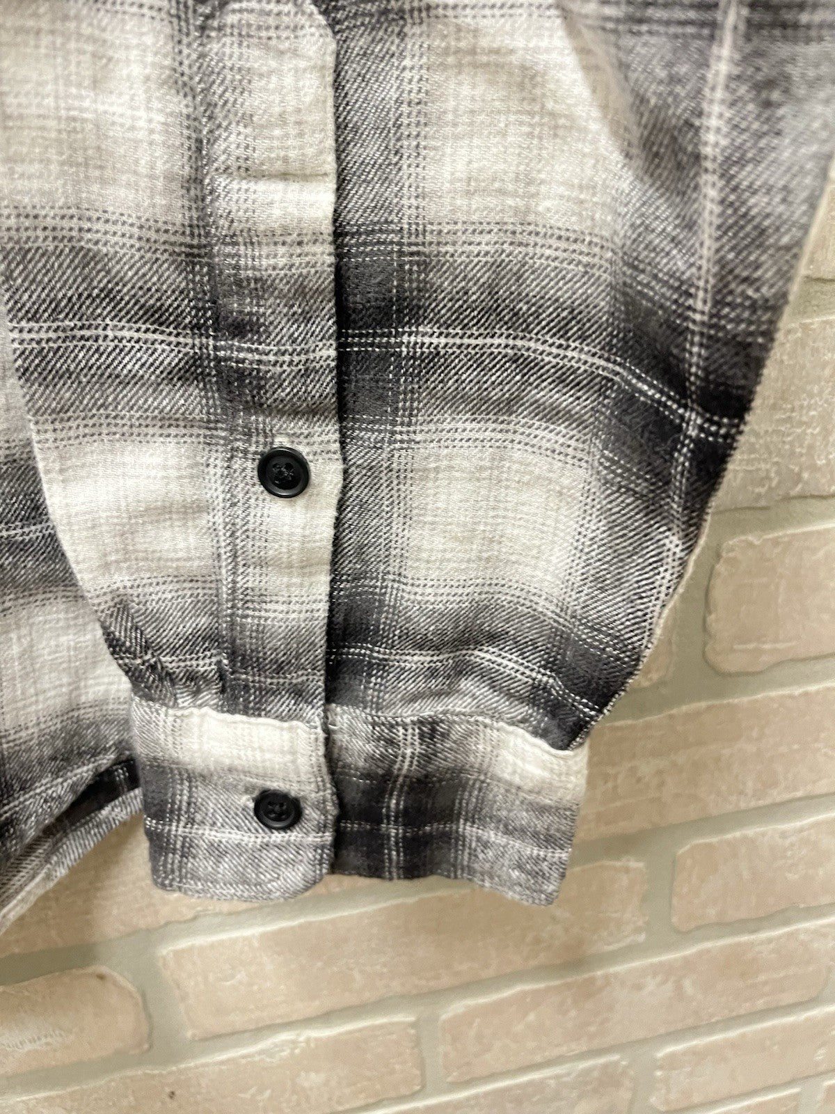 Lucky Brand Classic Fit Flannel Shirt Men's Size XXL Black Plaid Lumberjack