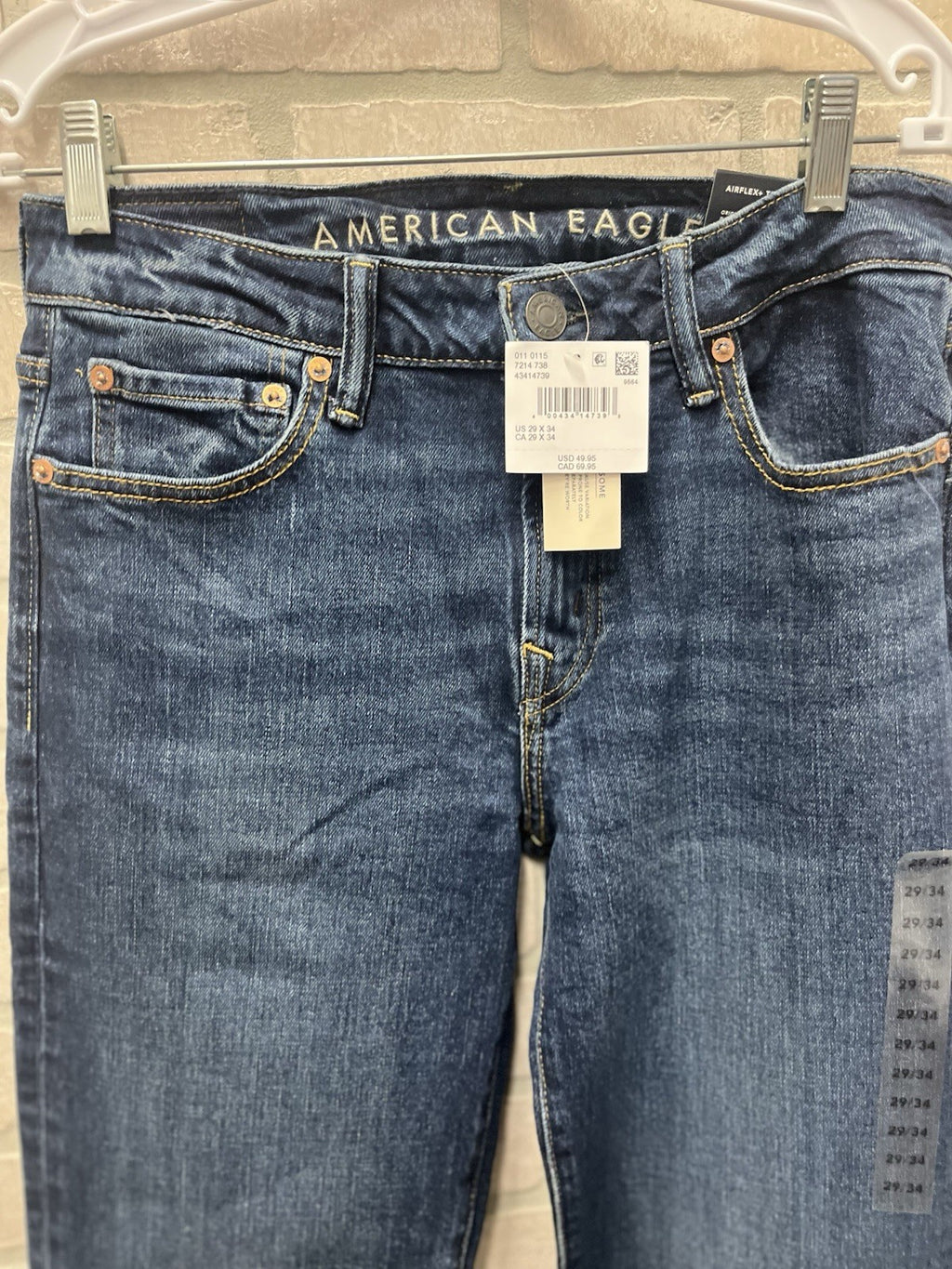 American Eagle men’s jeans Sz 29/34 air flex original boot cut denim NWT