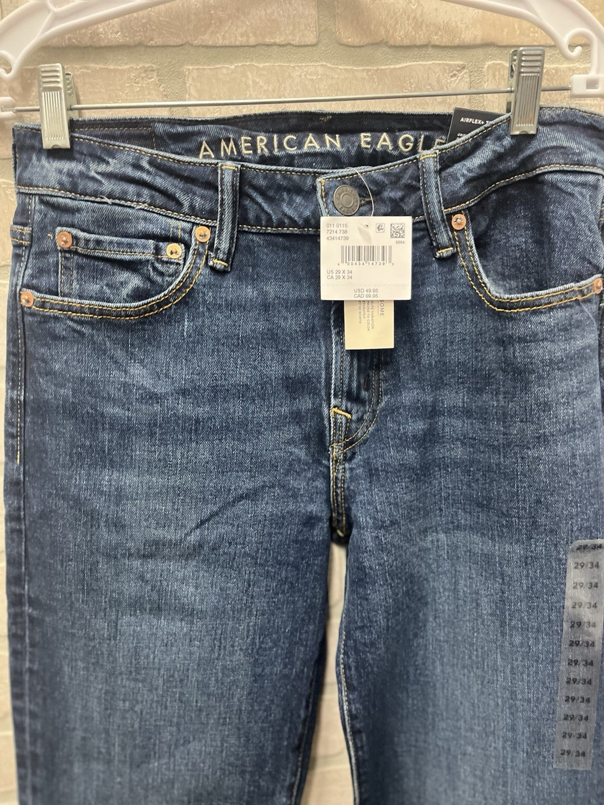 American Eagle men’s jeans Sz 29/34 air flex original boot cut denim NWT