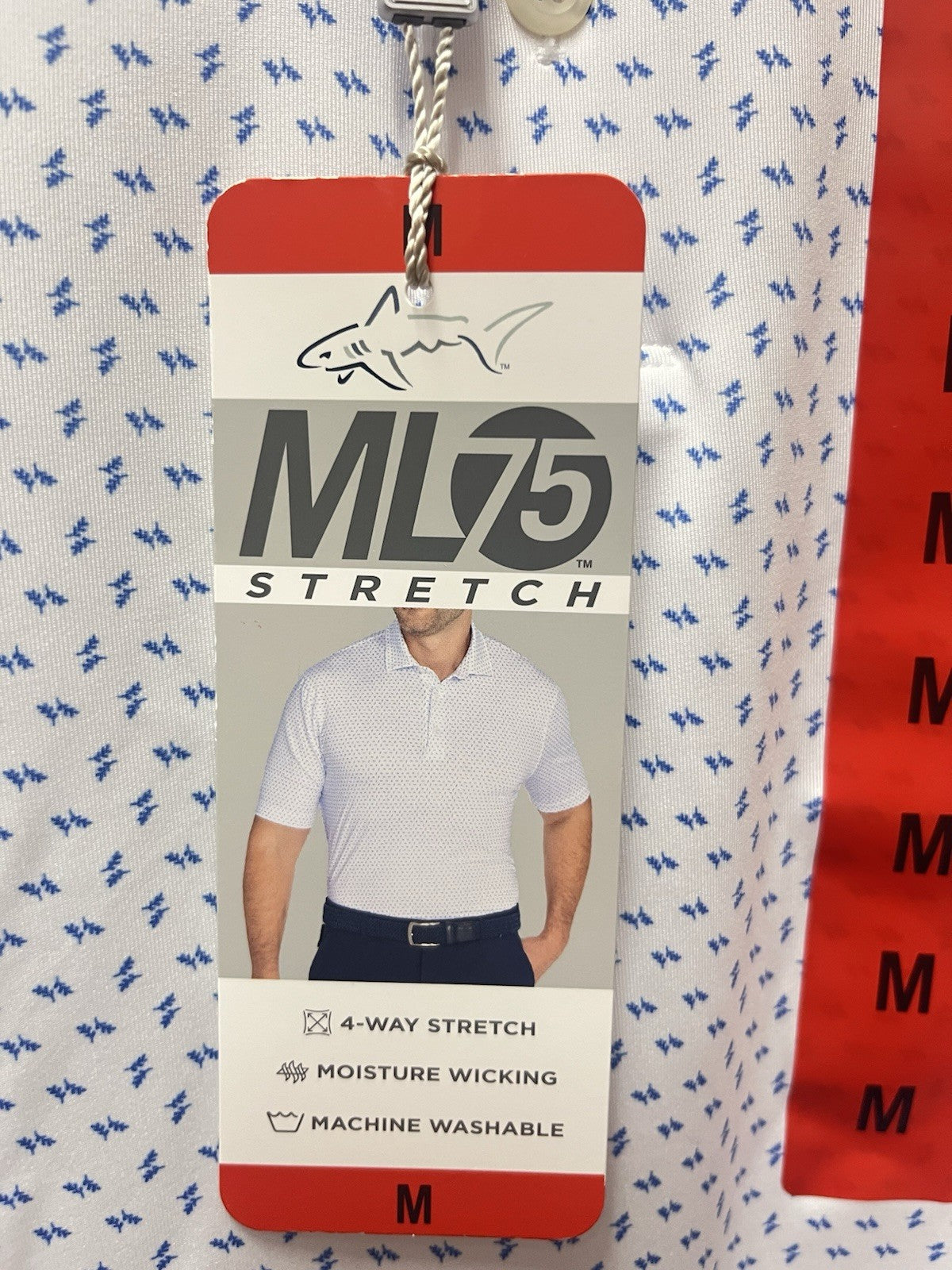 Greg Norman men’s golf polo shirt White Sz M play dry ML75 NWT