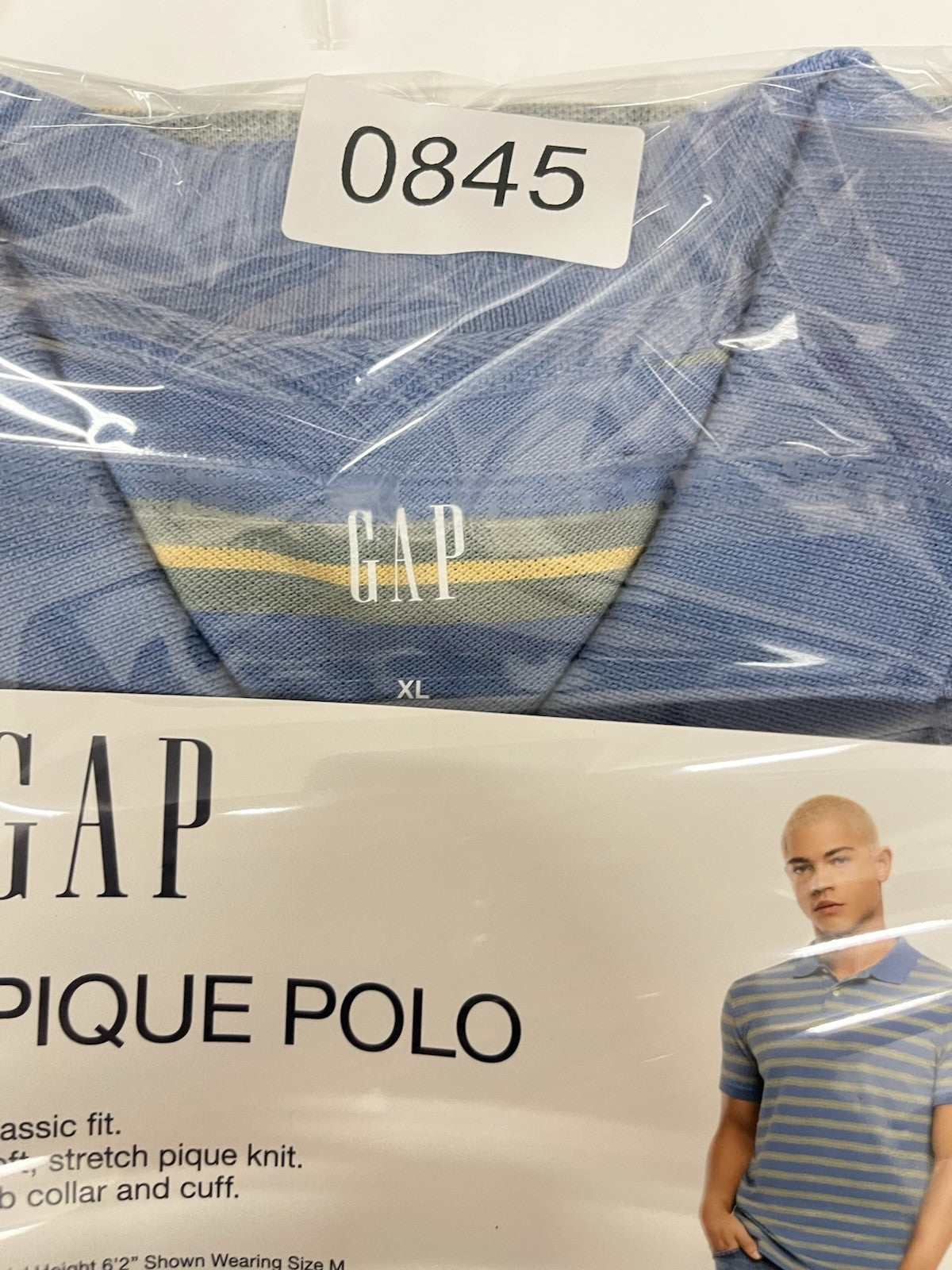 Gap Pique Polo Blue short sleeve shirt men’s Sz XL Activewear NWT