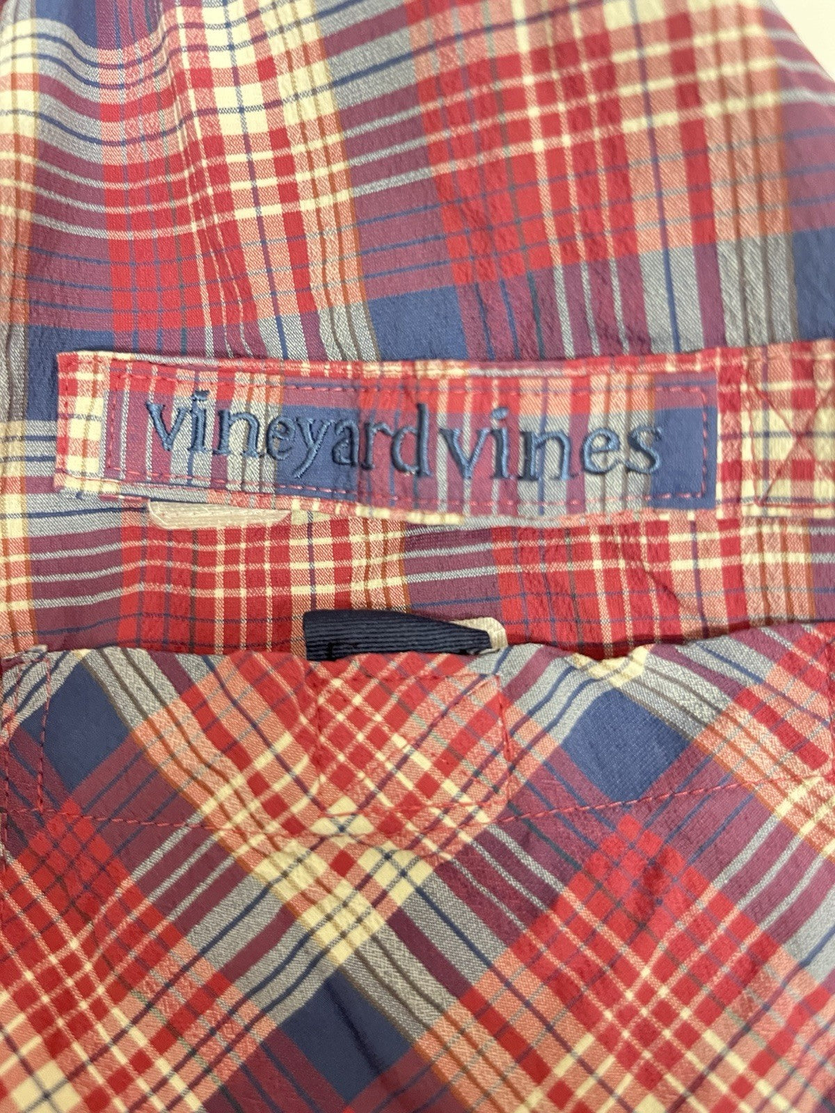 Vineyard vines men’s harbor long sleeve shirt Sz L plaid Martha’s Vineyard
