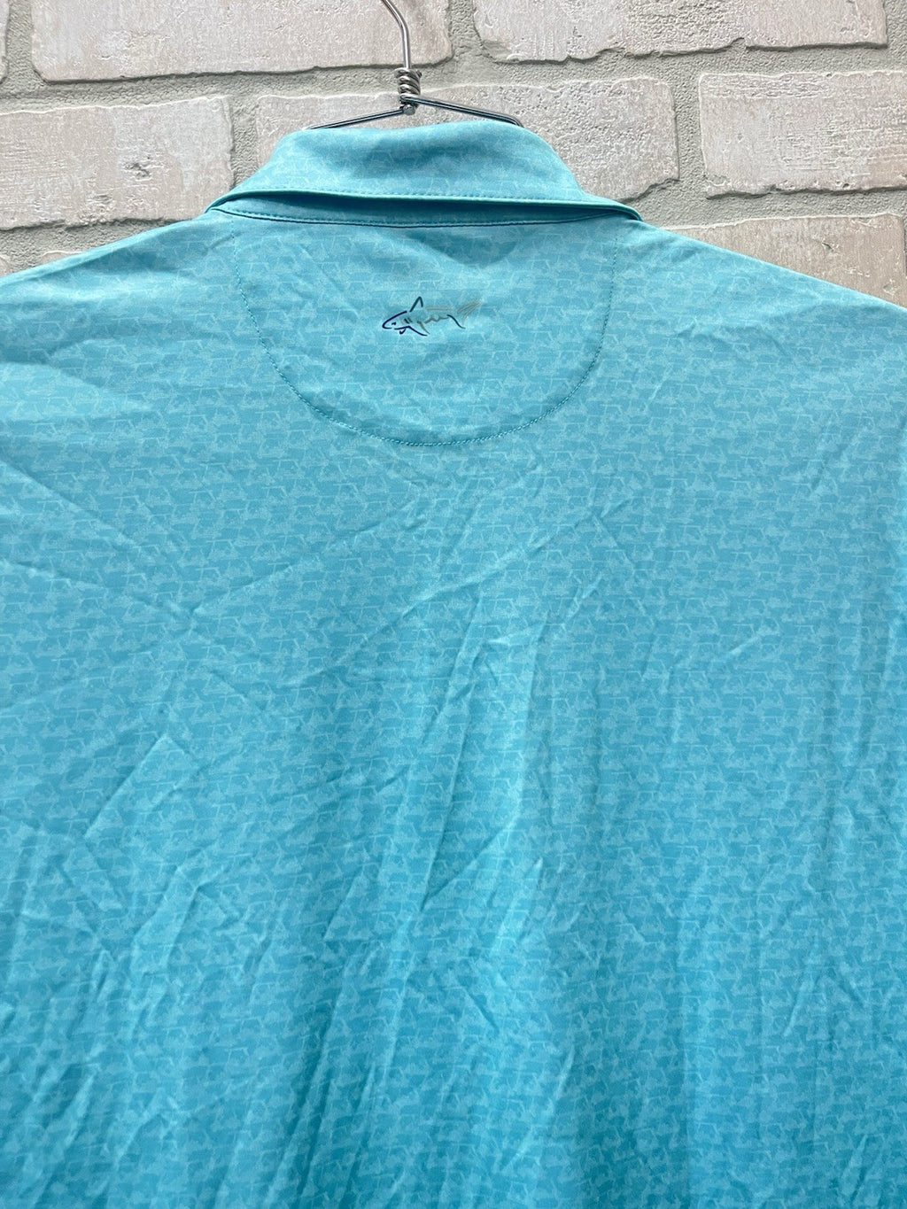 Greg Norman ML75 Performance Golf Polo Shirt Men's Large L Blue  Logo