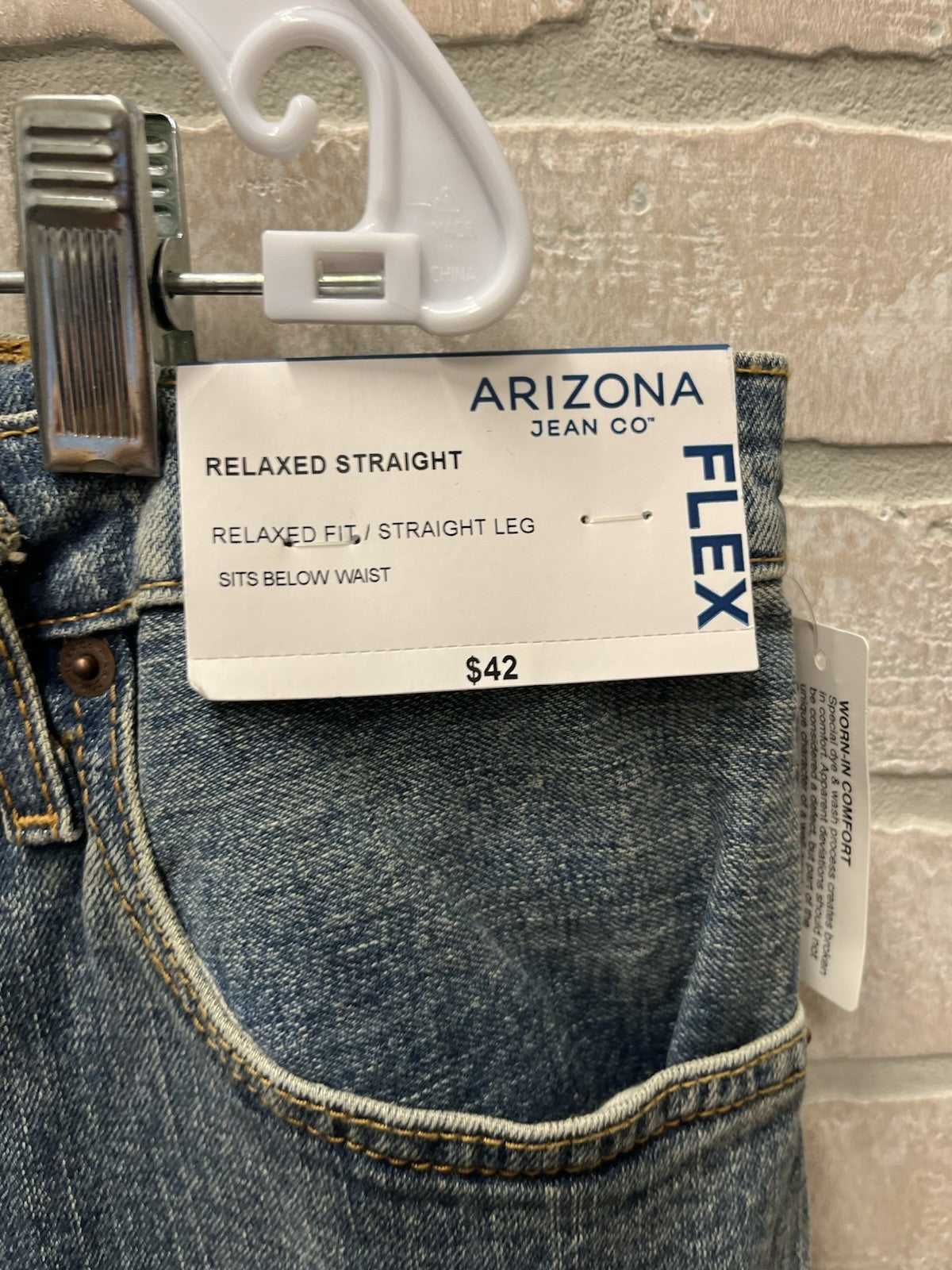 Arizona jeans Men’s 38/36 flex relax straight NWT