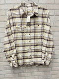 Lucky brand button-down long sleeve Flanner shirt Men’s Sz XL tan multicolor NWT