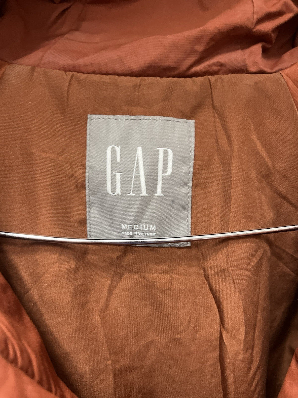 Gap Men's Soft Solid Relaxed Full Zip button  Hooded Jacket  True orange Sz M