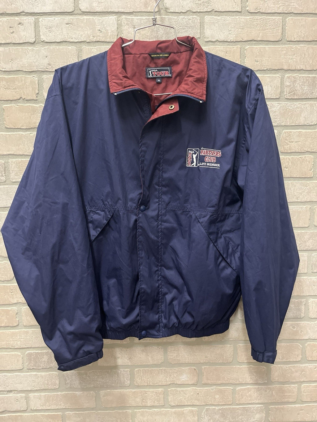 PGA Tour Jacket Partners Club Lifetime Member Y2K Full Zip Blue Men Medium