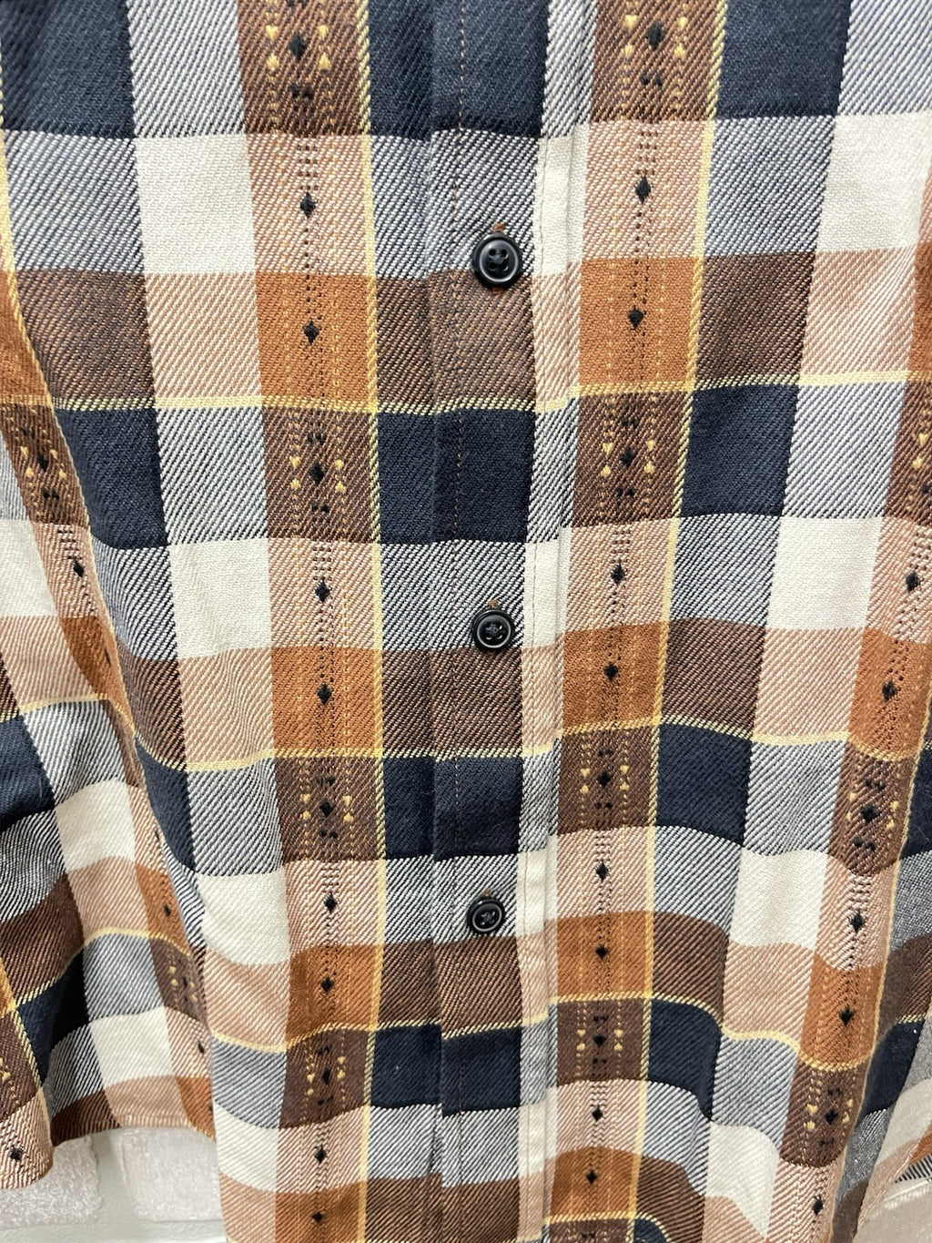 Frye Mens Shirt Plaid Jacquard Flannel Long Sleeve Button Up Western  XXL NWT