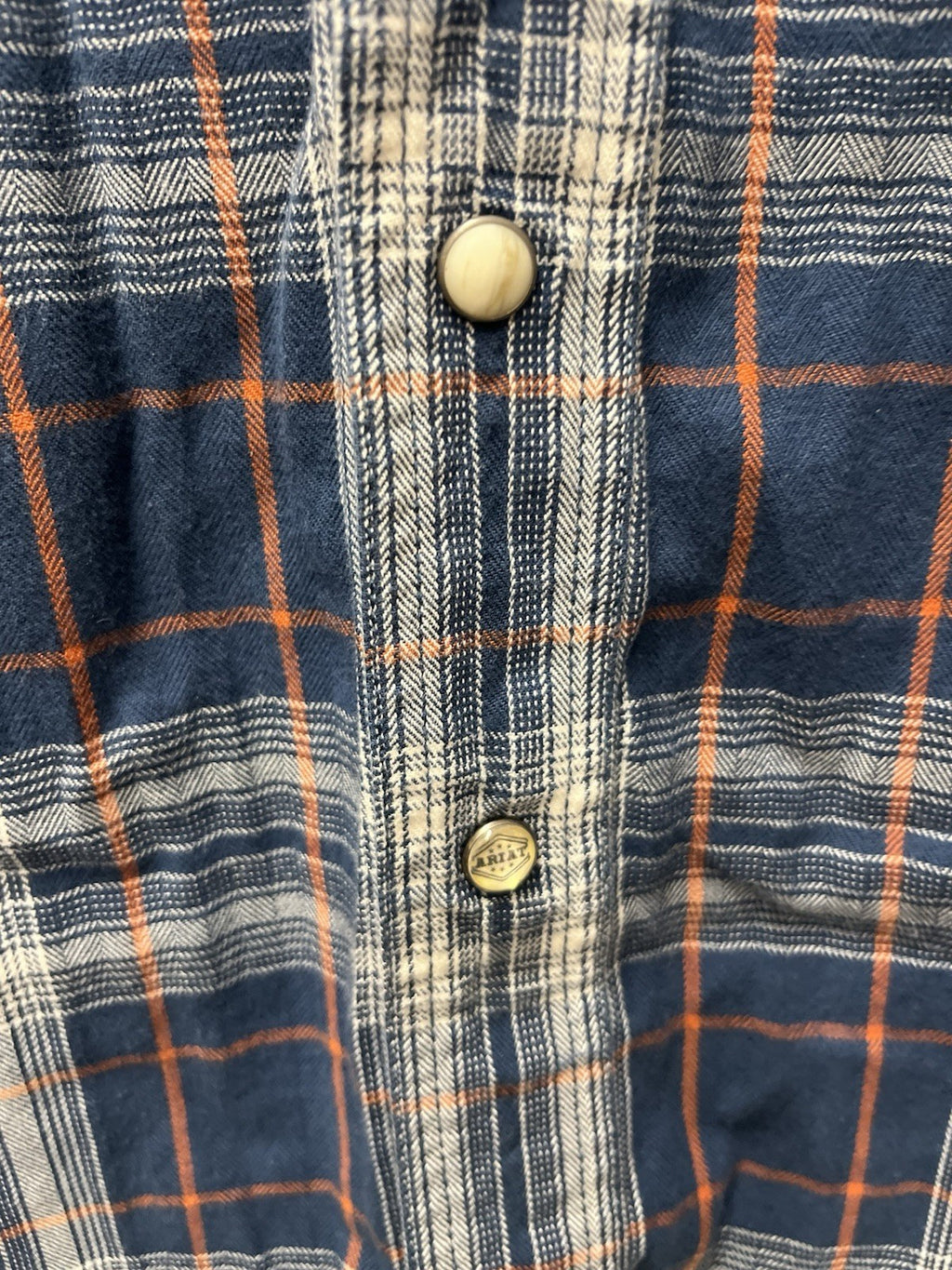 Ariat Retro Fit Men’s Pearl Snap  Flannel Shirt  Plaid Sz L Cowboy western rodeo