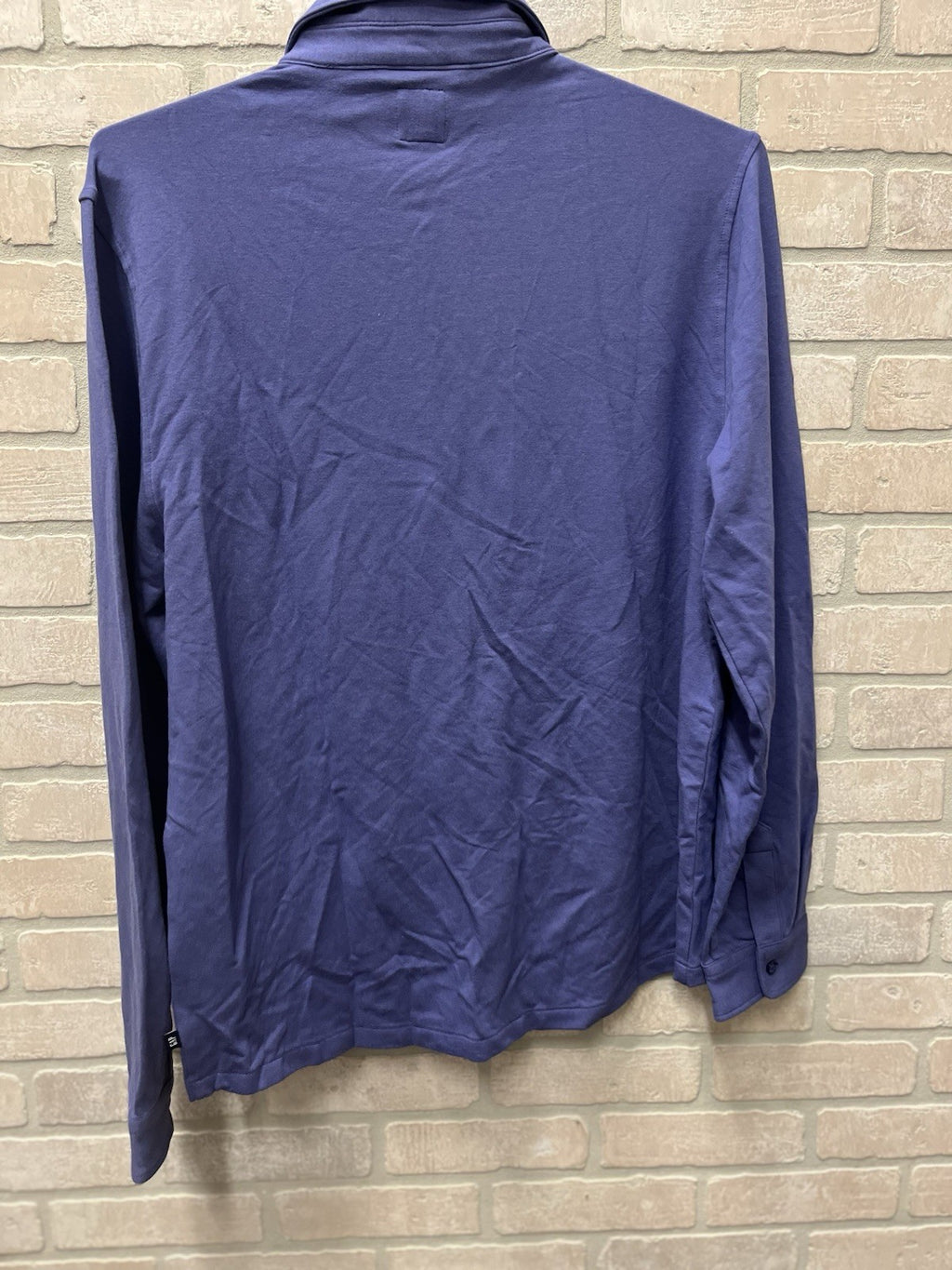Gap Men’s Long sleeve button down knit thick shirt Sz L Purple and warm NWT