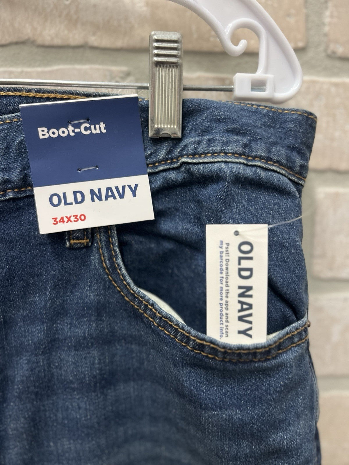 Old Navy men’s  Denim Jeans Boot, cut Sz 34/ 30 cowboy NWT