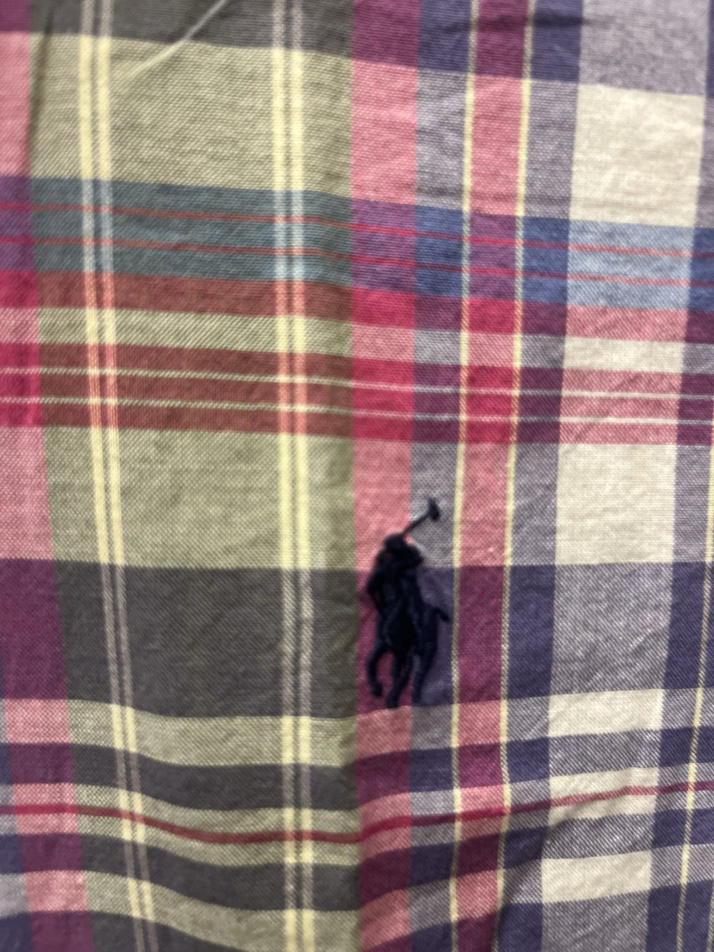 Ralph Lauren boys button down long sleeve plaid shirt Sz X L 18/20 NWT