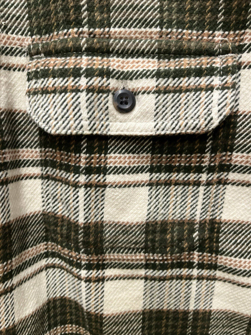 Orvis big bear flannel shirt for men Sz L thick Green Pine plaid NWT