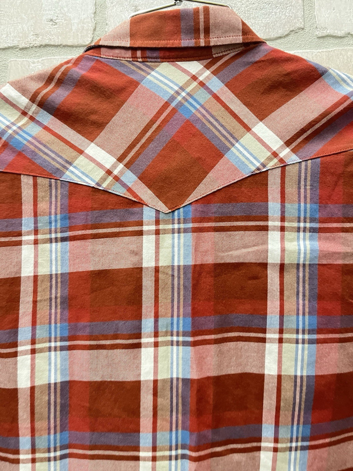 Lucky Brand Men’s Size M Plaid  Pearl Snap Long Sleeve Shirt western wear sports