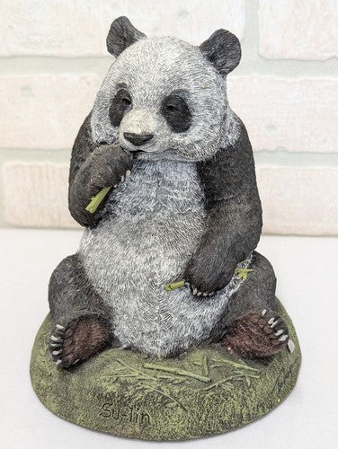 Vintage Tim Wolfe Signed #2 Su-Lin Panda Bear Sculpture Figurine 1996 Retired