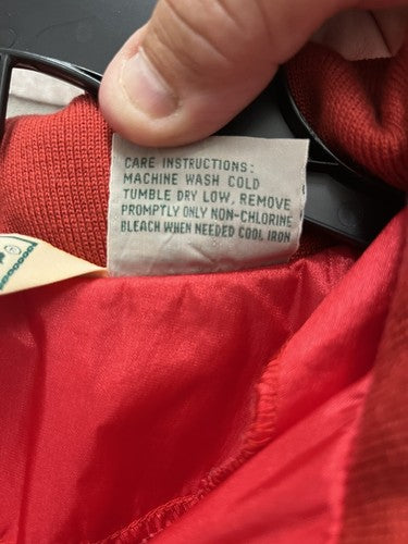 L.L. Bean Raincoat Red Jacket Windbreaker Women’s XL Full Zip Roll Up Hooded