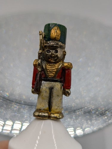 Vintage Christmas Bell Enesco Bone China Boy Toy Soldier 1985 Decor